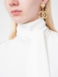 CC logo pearl clip-on earrings