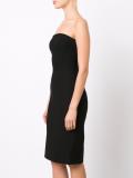 piping detail strapless dress