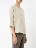 collarless shirt