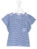 semi-sheer flared sleeve T-shirt
