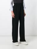 high-rise elasticated waistband trousers