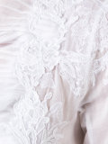 ruffled lace insert shirt