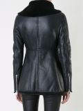 shearling peplum jacket