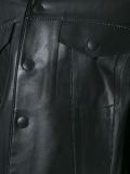 buttoned leather jacket