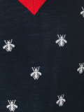 bee intarsia v-neck jumper