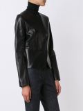 collarless fitted jacket