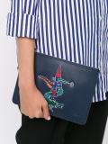 Lacoste x Jean-Paul Goude鳄鱼图案手拿包