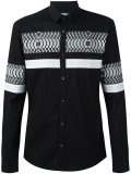 digital stripe print shirt