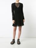 pleated trim dress 