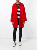 buttoned mid coat
