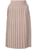 pleated knit skirt