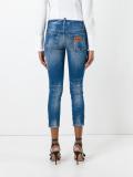Twiggy cropped bleach jeans