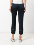 contrast trim tailored trousers