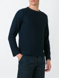 textured crew neck jumper