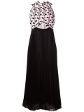 cut-out detail pleated dress