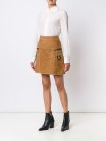 leather a-line skirt