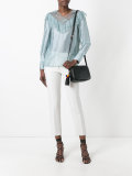 lace panel blouse