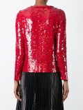 striped sequinned T-shirt