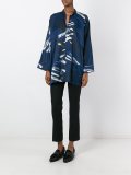 印花和服式长版上衣