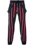 striped tapered joggers