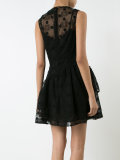 sheer floral embroidered dress