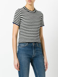 striped fitted T-shirt