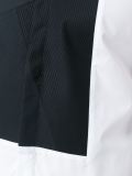 striped bib detail shirt