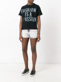 bleached lace-up denim shorts