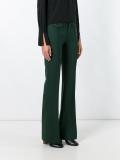 fitted flared trousers