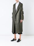 metallic long overcoat