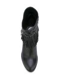 concealed platform fringed boots