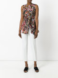 watercolour print knot detail top