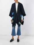 striped cape coat