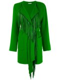 fringed lapel cardigan