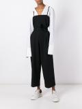 belted strapless jumpsuit