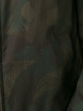 leaves print bomber jacket
