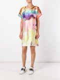 watercolour print dress