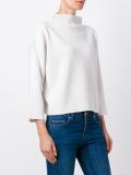 three-quarters sleeve knit blouse