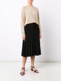 metallic knit blouse