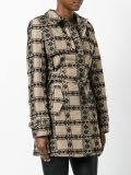 floral panelled coat