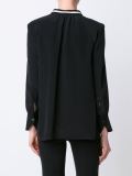 tie collar blouse