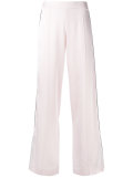 satin crepe wide-leg pants