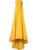 strapless flared gown