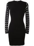 cut-off sleeve detailing dress