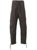 iridescent effect loose-fit trousers