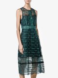 embroidered lace midi dress