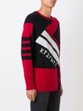 geometric intarsia jumper