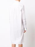asymmetric embroidered shirt dress