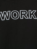 'work' print sweatshirt