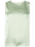 sleeveless satin top